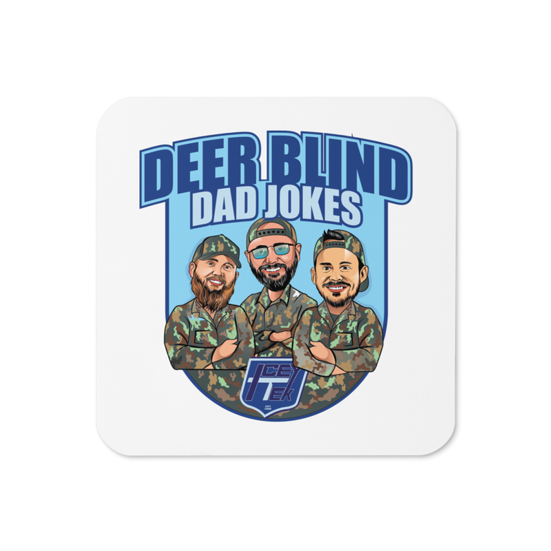 Icey-Tek Deer Blind Dad JokesCork-back coaster
