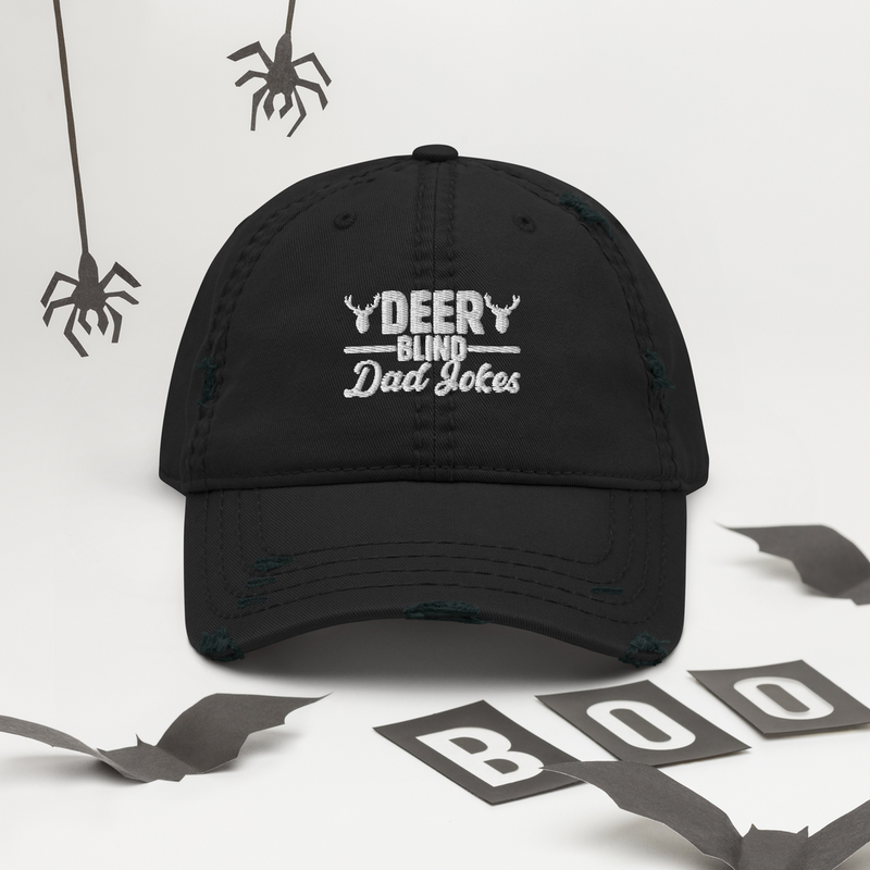 Icey-Tek Deer Blind Dad Jokes Distressed Dad Hat