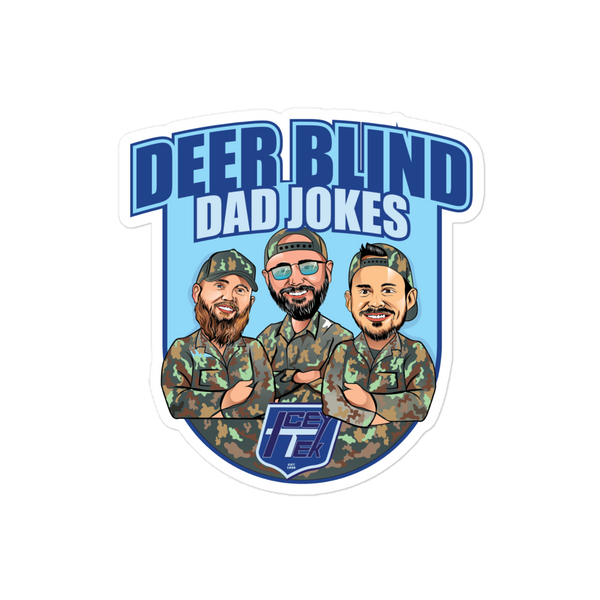 Icey-Tek Deer Blind Dad Jokes Bubble-free stickers