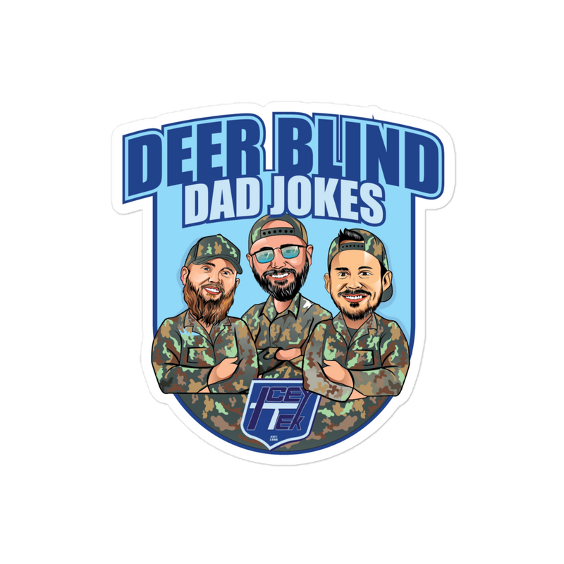 Icey-Tek Deer Blind Dad Jokes Bubble-free stickers