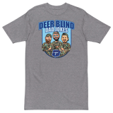 Icey-Tek Deer Blind Dad Jokes Men’s premium Heavyweight Tee